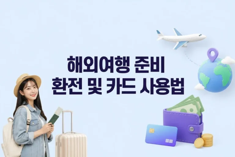 해외여행 준비 환전 및 카드 사용법