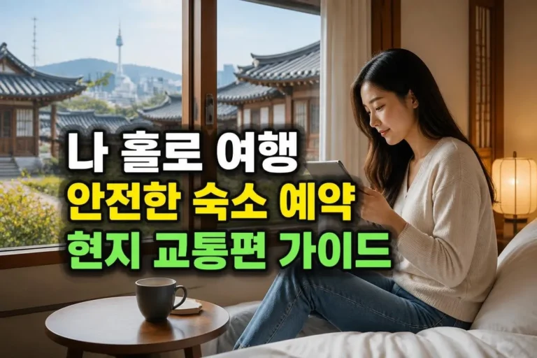 나 홀로 여행 안전한 숙소 예약 현지 교통편 가이드